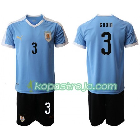 Billiga Fotbollströjor Uruguay Diego Godin 3 Barn Hemma tröja 2019/20 Kortärmad